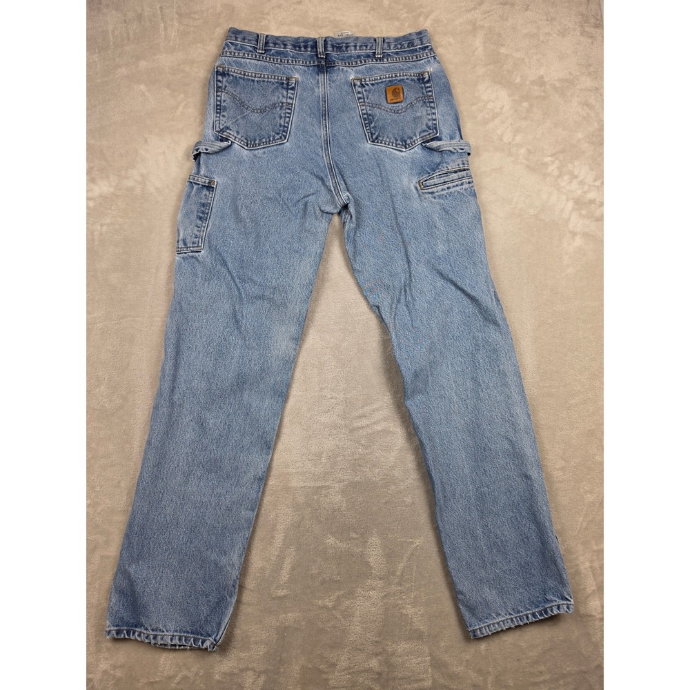 Carhartt Carpenter Jeans Mens 36x36 Fit 34x35 Blue B171 Relaxed Denim Work *Read